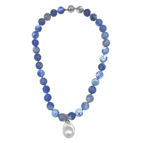 120-25 | CHALCEDONY W/ WILD PEARL DROP