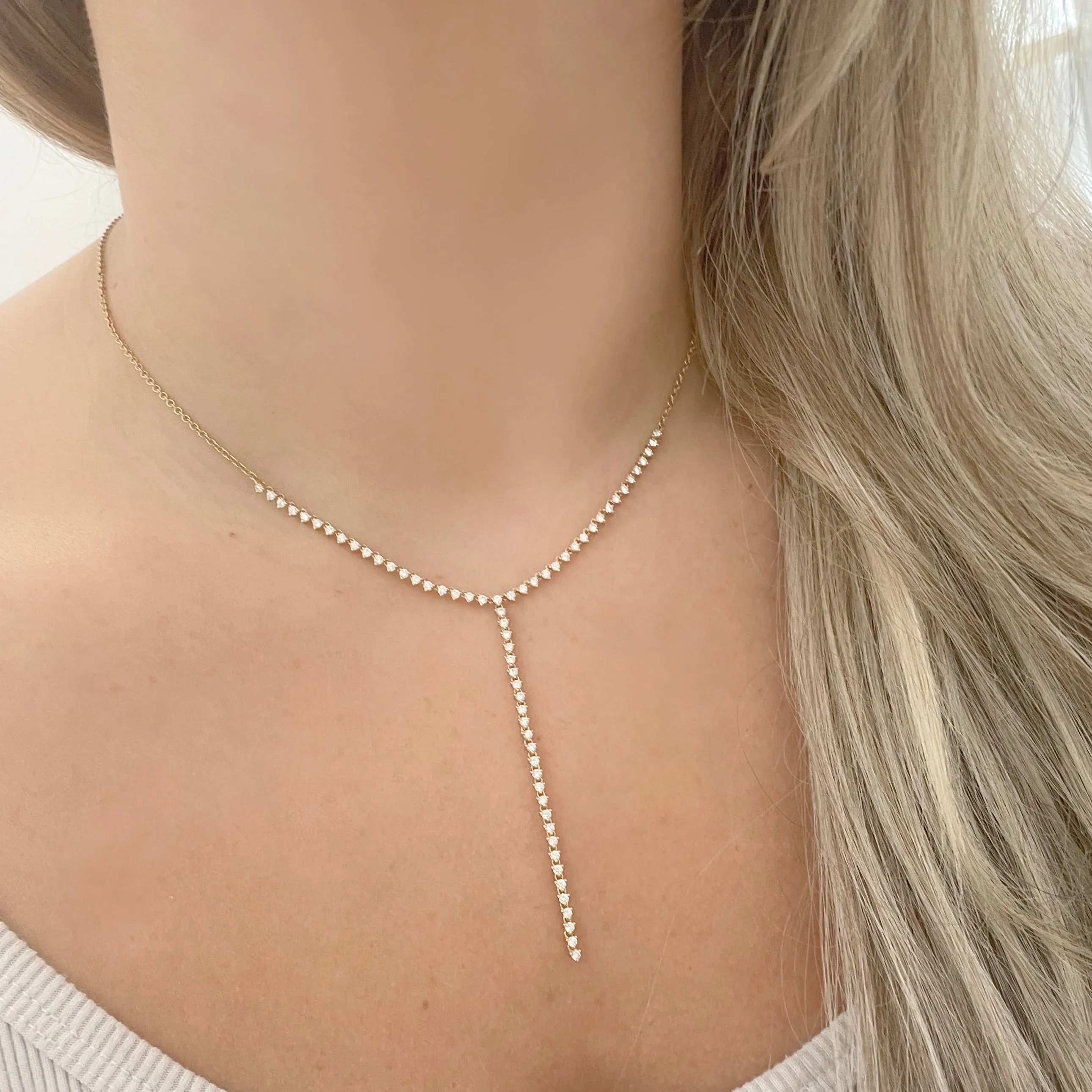 14K GOLD DIAMOND LENI LARIAT