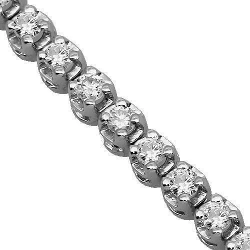 14K Solid White Gold Womens Diamond Tennis Bracelet 1.50 Ctw