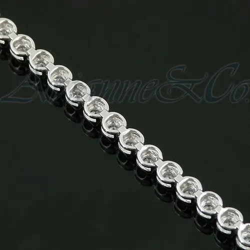 14K Solid White Gold Womens Diamond Tennis Bracelet 1.50 Ctw