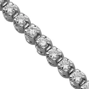 14K Solid White Gold Womens Diamond Tennis Bracelet 1.50 Ctw