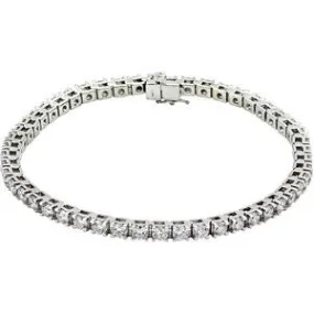 14K White 4 1-2 CTW Diamond Line 7.25" Bracelet
