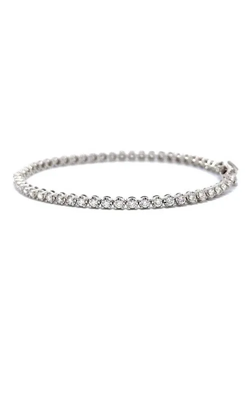 14K WHITE GOLD DIAMONDS TENNIS BRACELET G13175