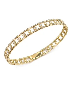 14K Yellow Gold Diamond Bangle