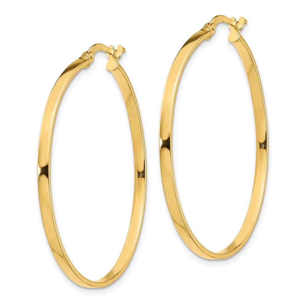14KT Yellow Gold 35MM Hoop Earrings