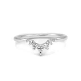 14kw Pear New Swoop Contour Diamond Band