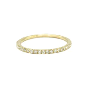 14ky .25ctw Pavé Diamond Wedding Band