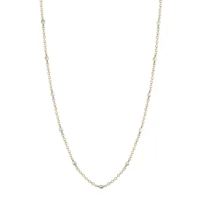 18K Gold White South Sea Keshi Pearls on Chain