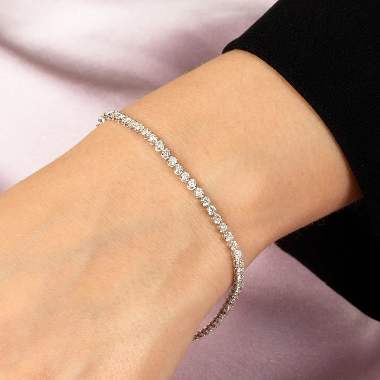 2 Carat Diamond Tennis Bracelet 14K