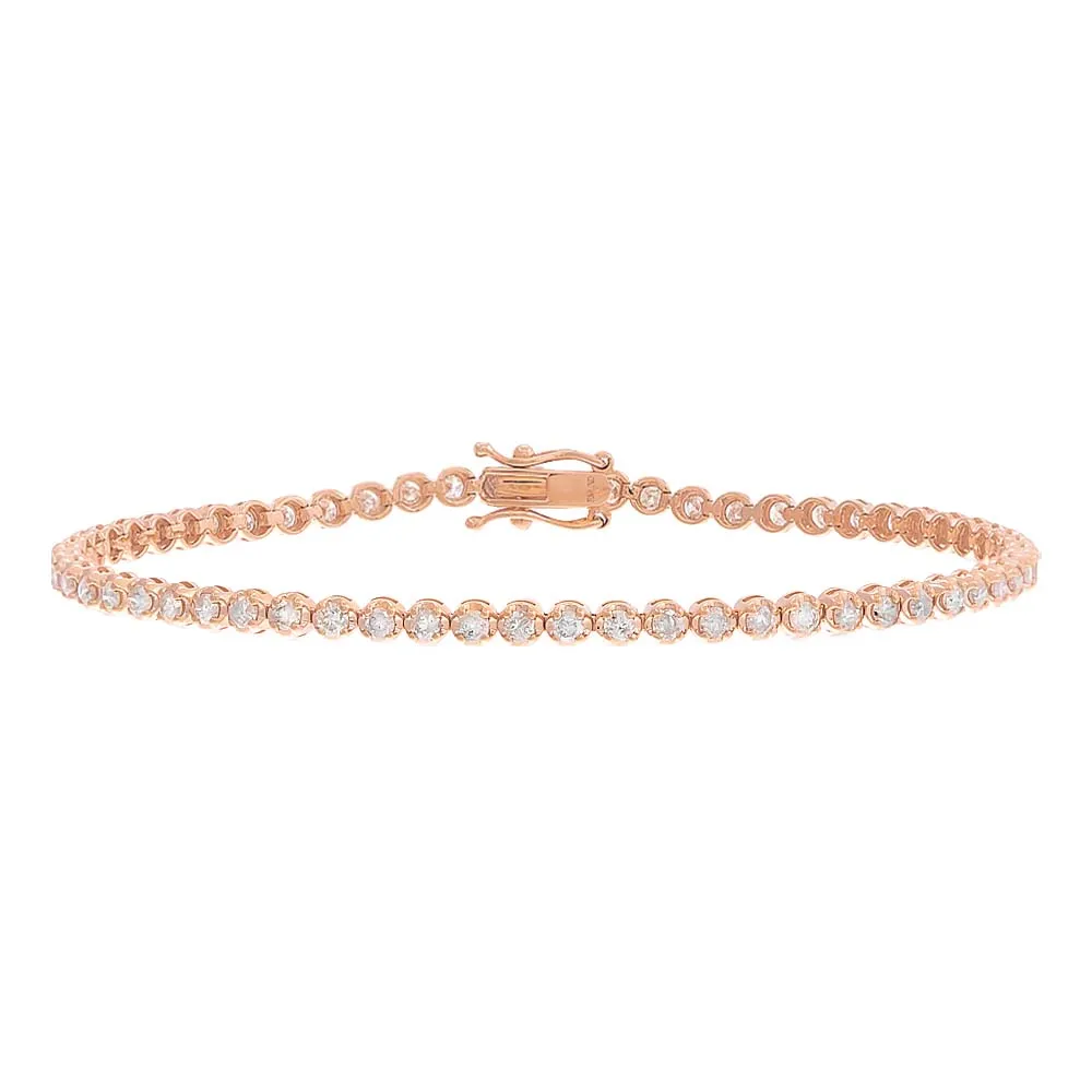 2 Carat Diamond Tennis Bracelet 14K