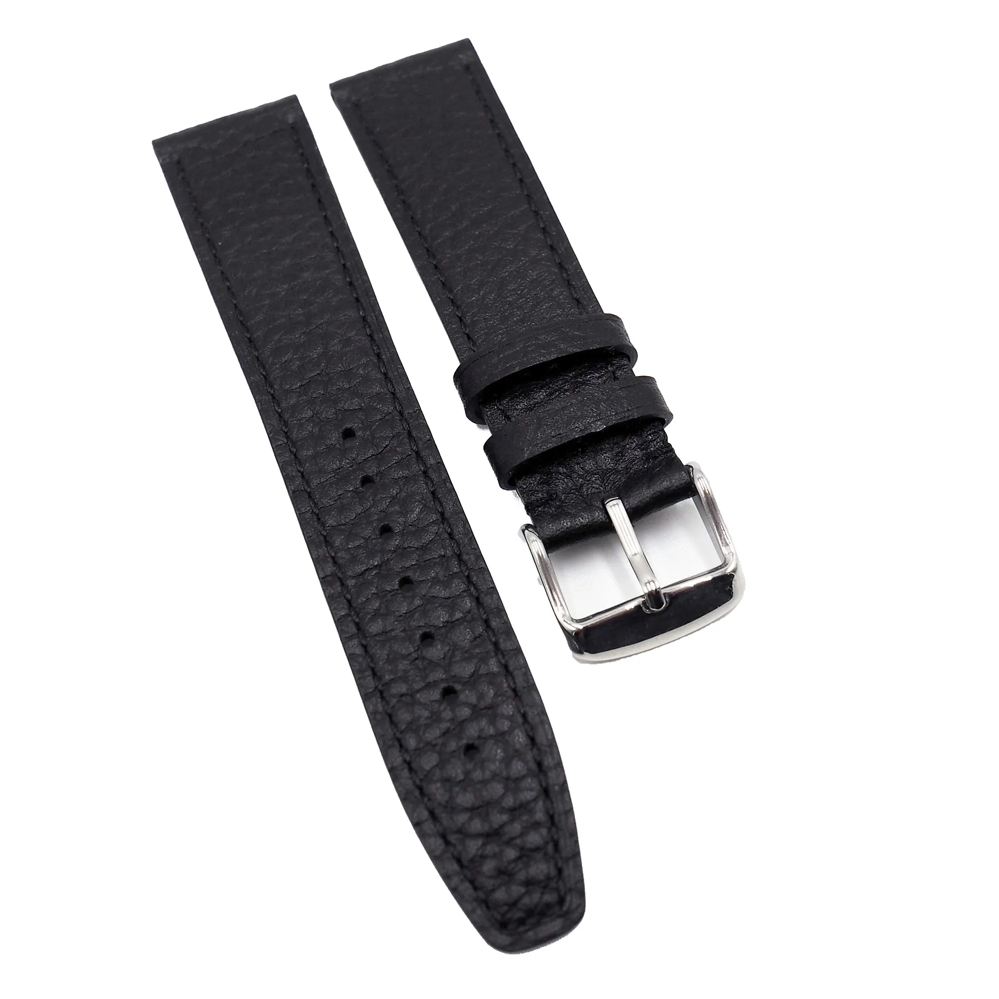20mm Black Calf Leather Watch Strap For IWC