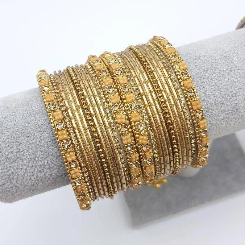 2.10 size pack of 22 bangle set
