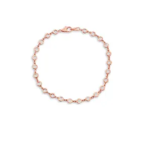 24 Stone Diamond By The Yard Bracelet (0.75 ct.) Bezel Set in 14K Gold