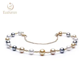 9-11mm Tahitian South Sea Pearl Multicolor 18K Necklace