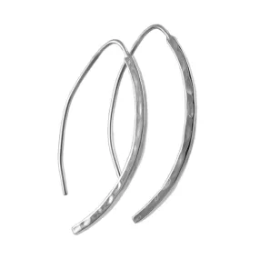 925 Silver Threader Pull Through Stick Drop Earrings