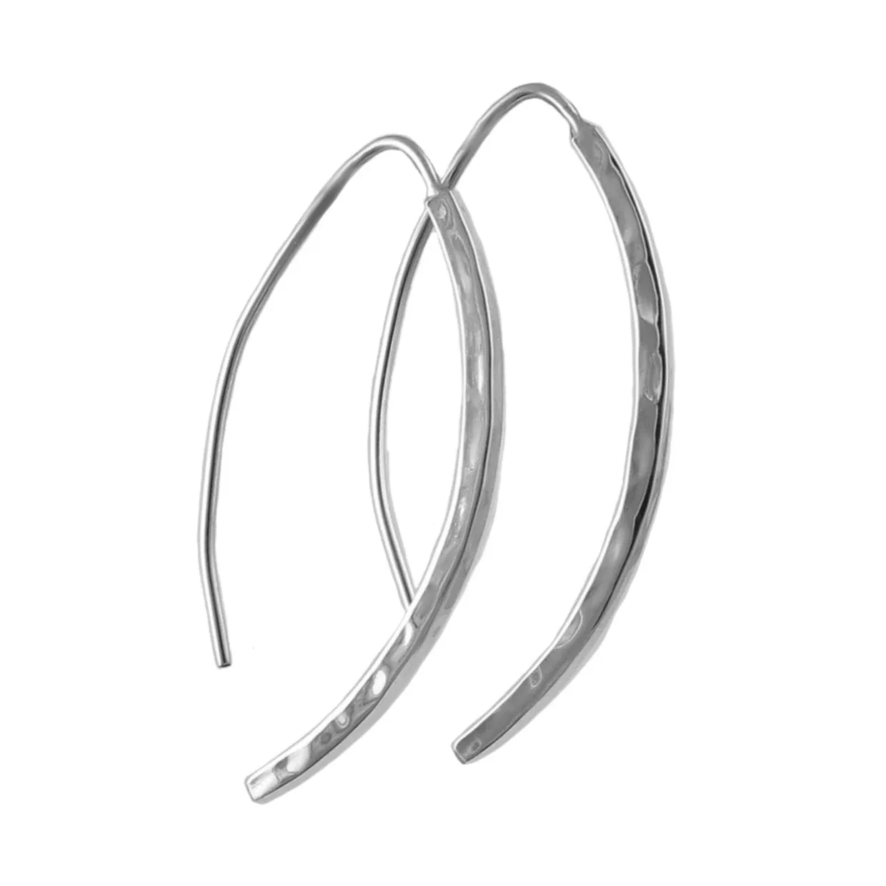 925 Silver Threader Pull Through Stick Drop Earrings