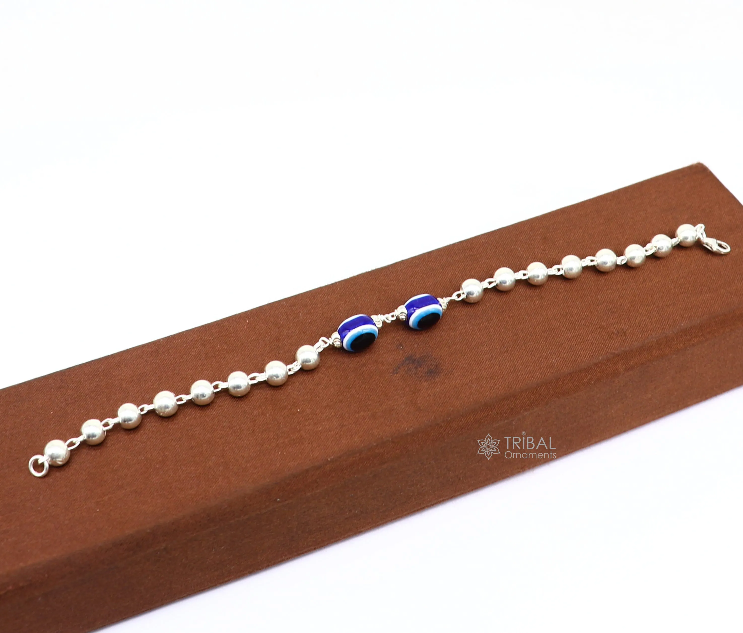 925 sterling silver handmade silver beaded evil eye bracelet, amazing stylish unisex cultural trendy bracelet all sizes jewelry sbr464