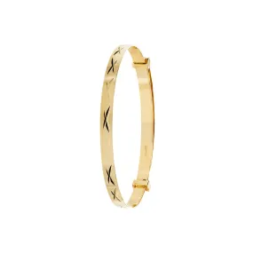 9CT GOLD BABIES' ENGRAVED EXPANDABLE BANGLE