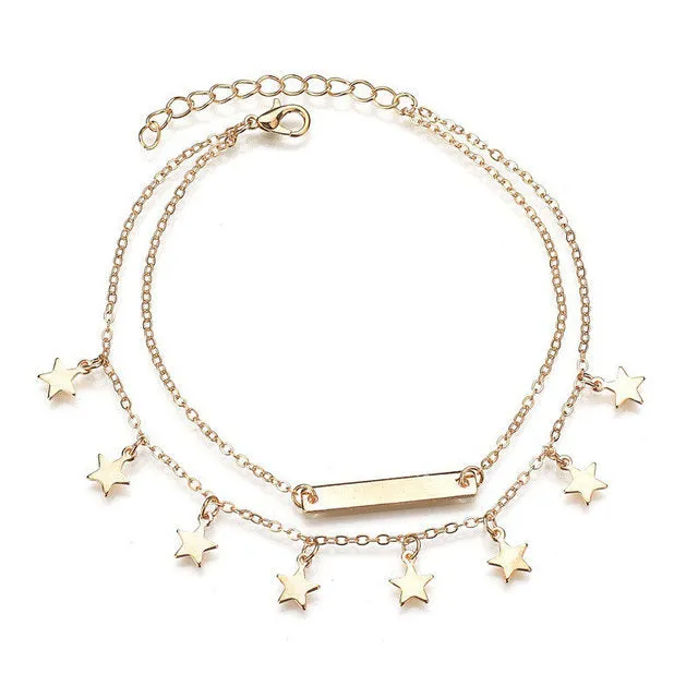 Ankle Chain Pineapple Pendant Anklet Beaded