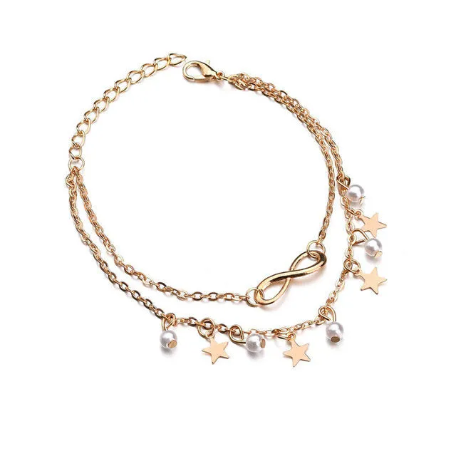 Ankle Chain Pineapple Pendant Anklet Beaded
