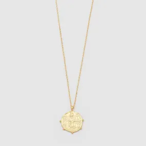 Aztec Coin Necklace Gold