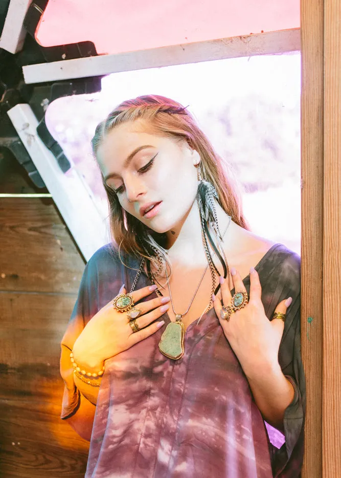 Black Haze Feather Earrings
