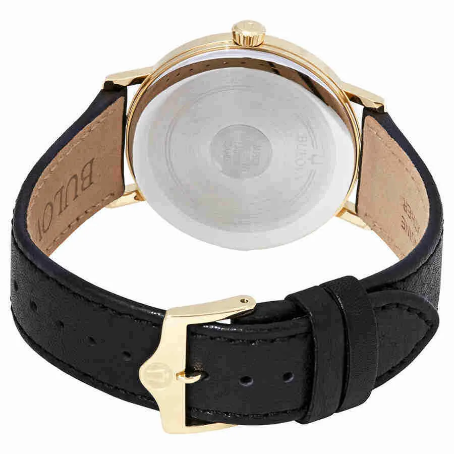 Bulova 97B172 Aero Jet Black Leather Strap Men Watches