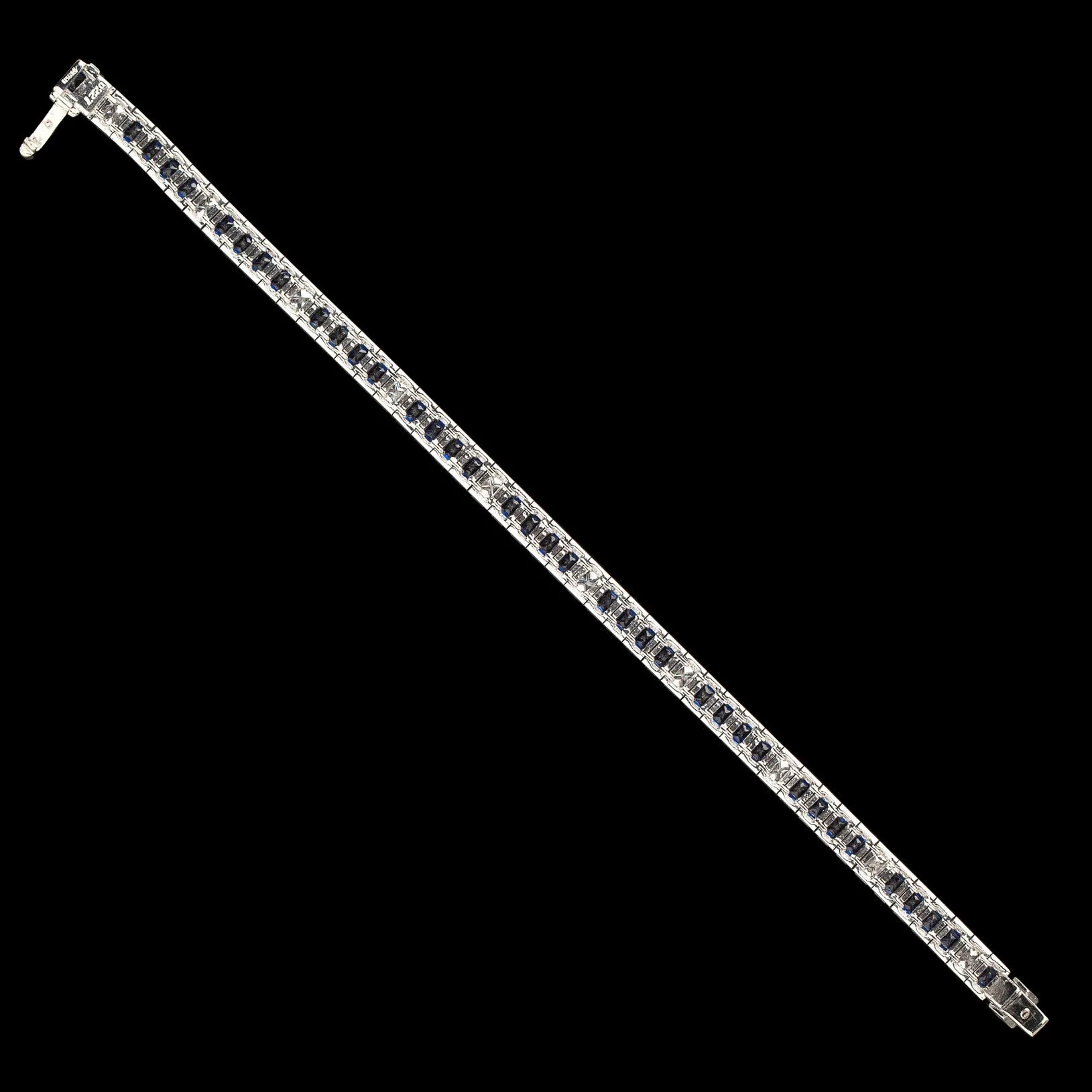 Channel Set Sapphire & Diamond Bracelet