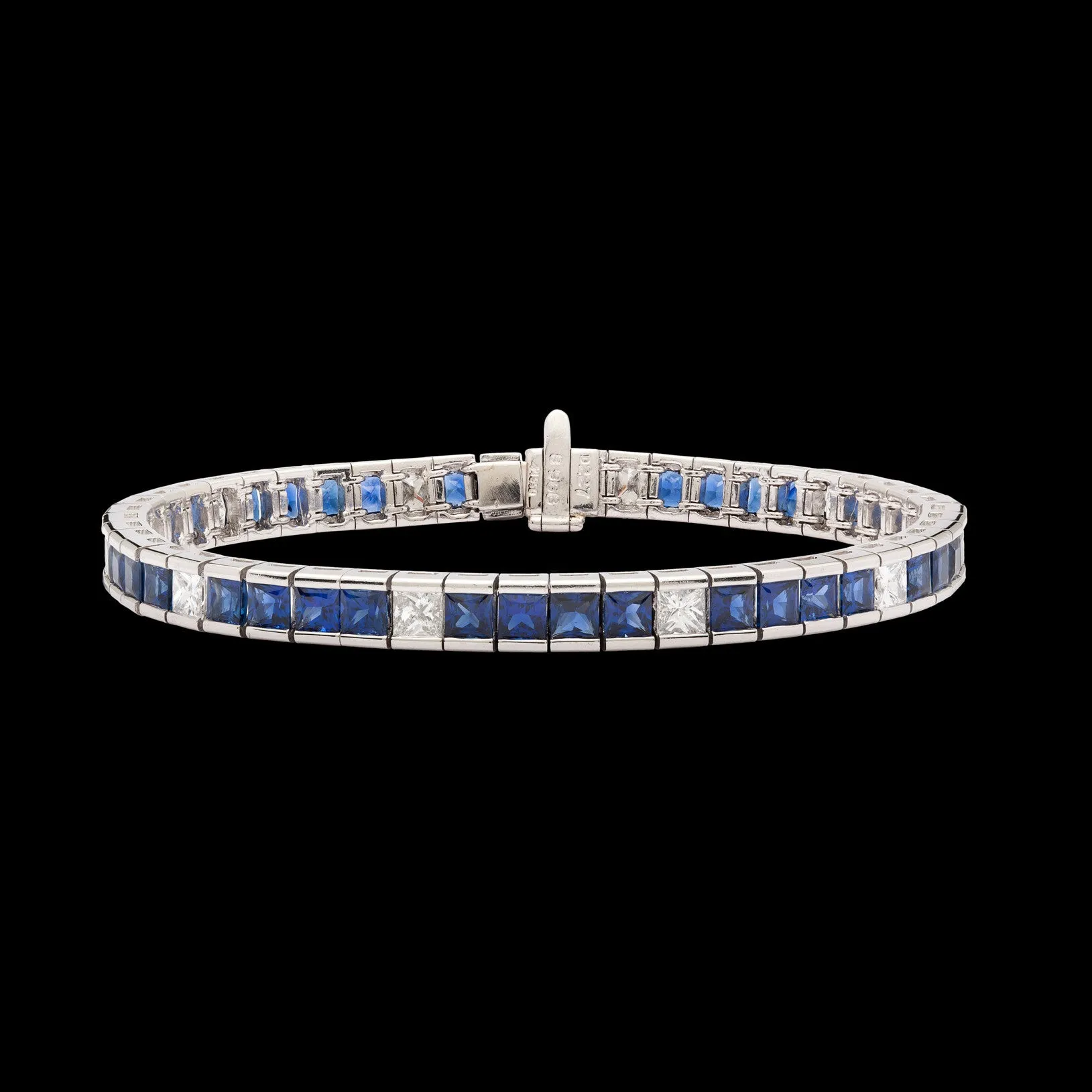 Channel Set Sapphire & Diamond Bracelet