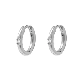 Comet White Topaz Huggies
