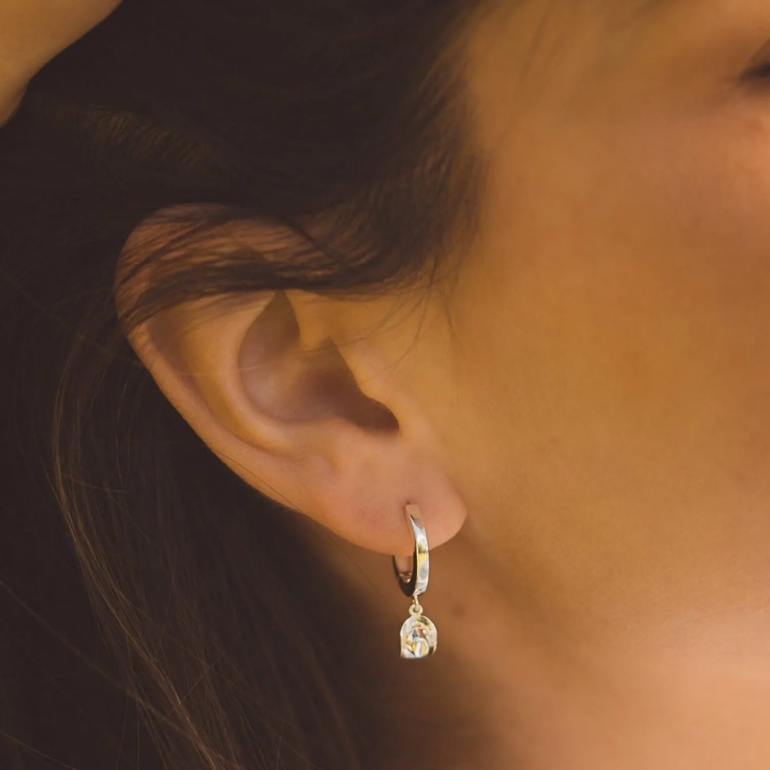 Cowboy Charm Hoop Earrings
