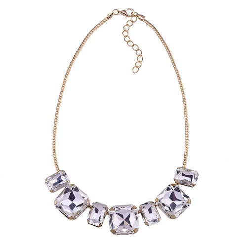 Crystal M Cube Necklace
