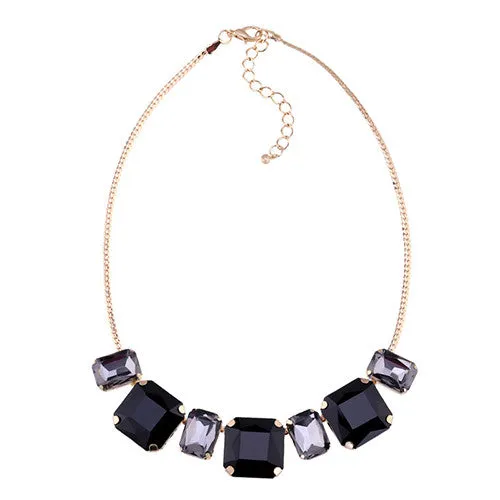 Crystal M Cube Necklace