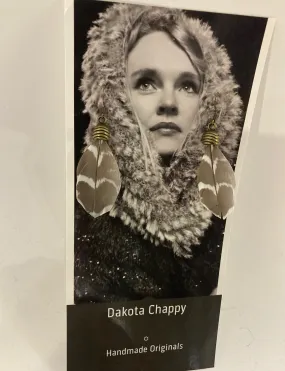 Dainty Bronze Feather Earrings