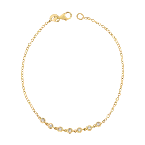 Diamond Bezel Station Bracelet