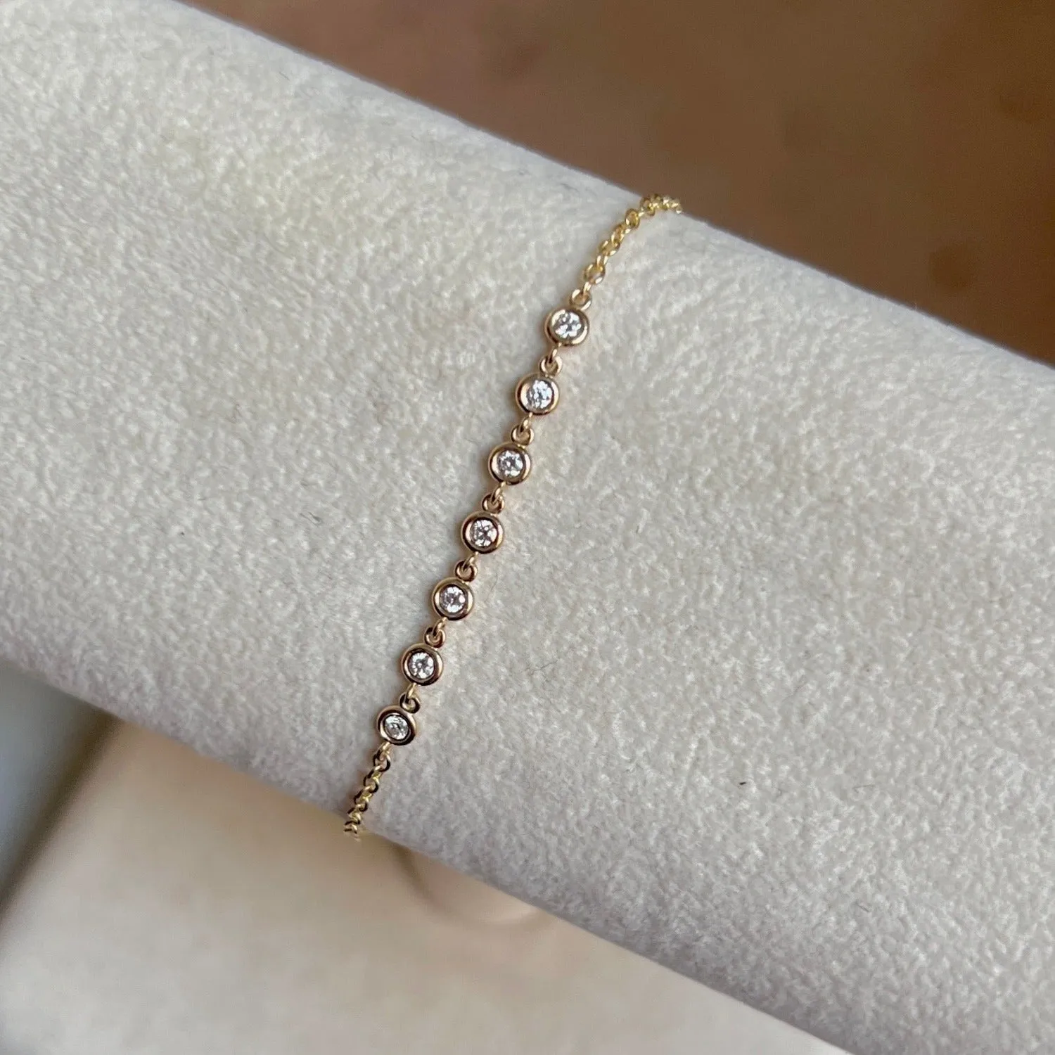 Diamond Bezel Station Bracelet