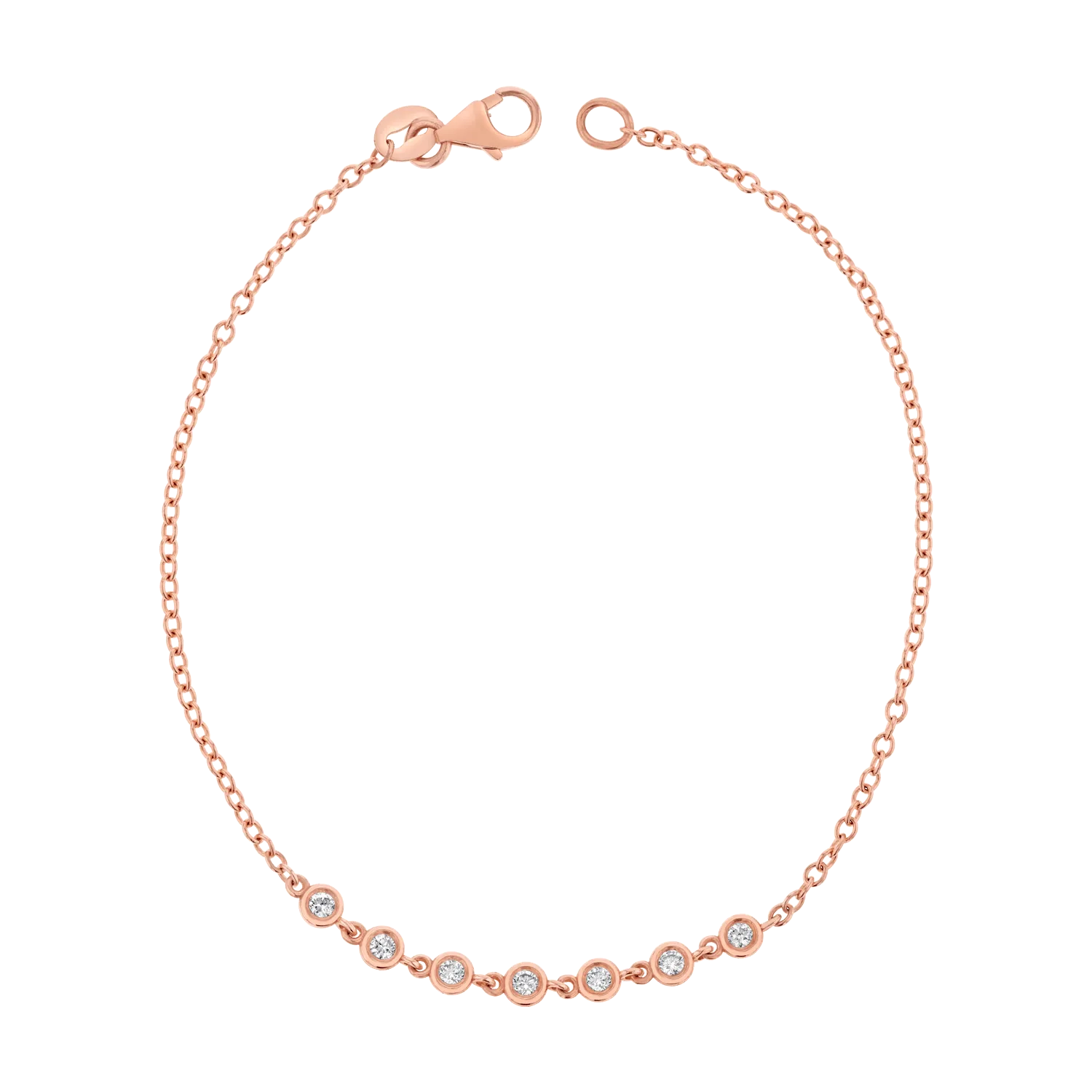 Diamond Bezel Station Bracelet