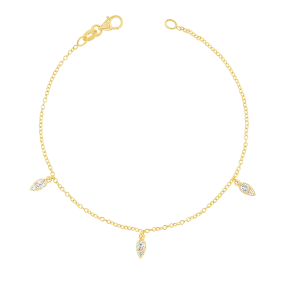 Diamond Pear Drop Bracelet