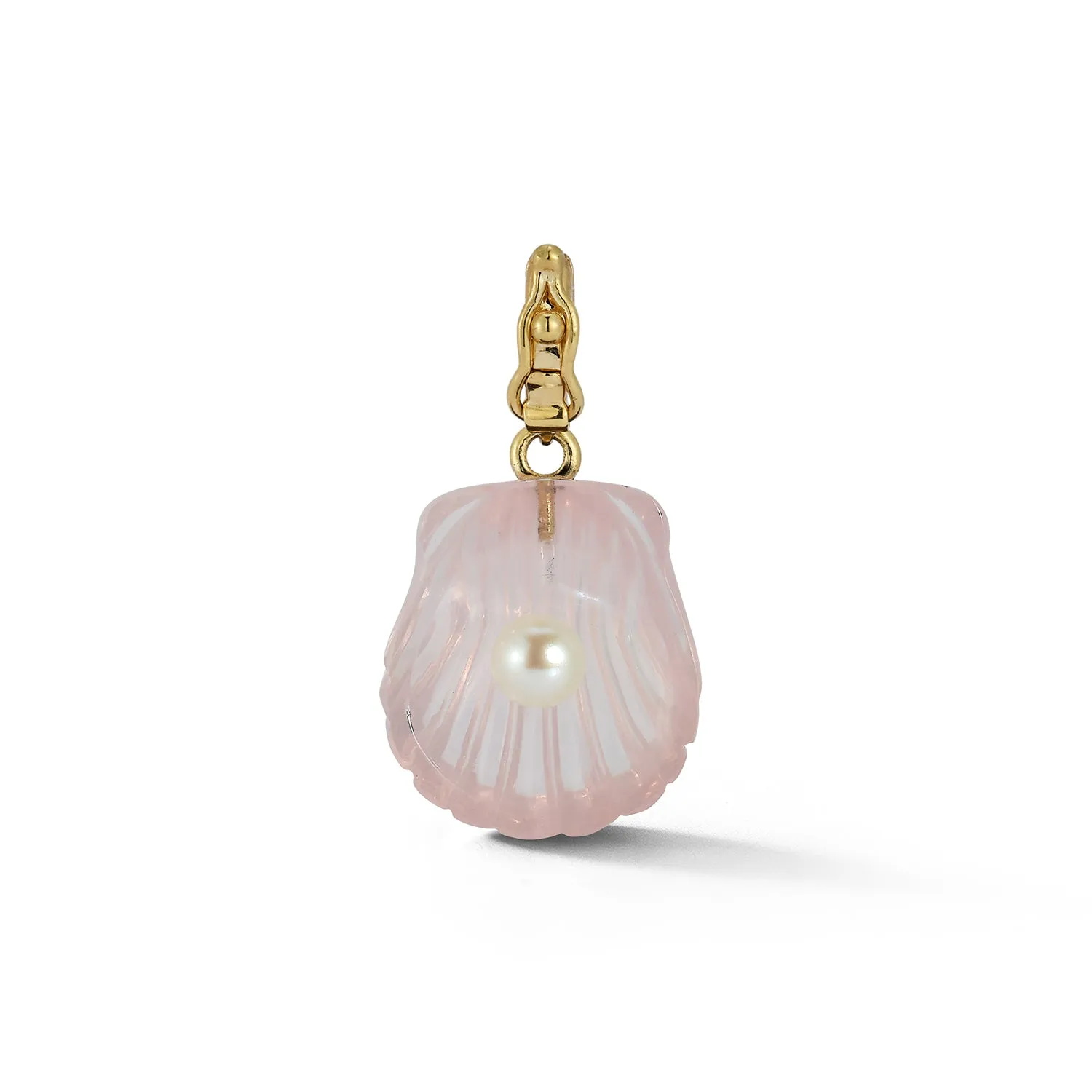Dream Shell Pendant - Rose Quartz