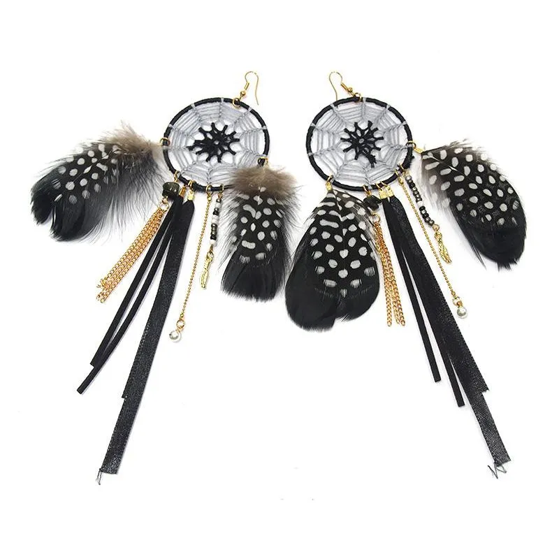 Dreamcatcher/Feather/Chain Earrings 3
