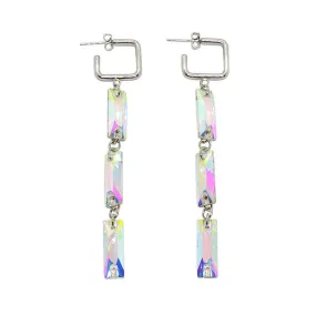 Dylan Long Rectangle Crystal Earrings