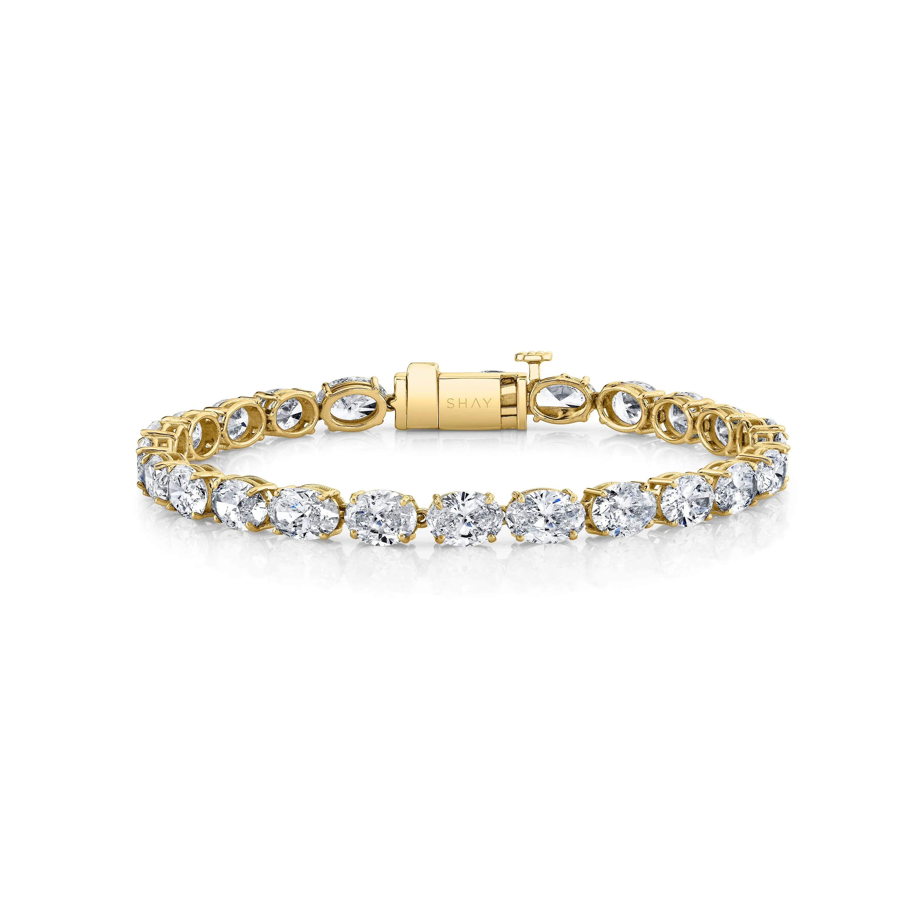EAST WEST DIAMOND OVAL TENNIS BRACELET