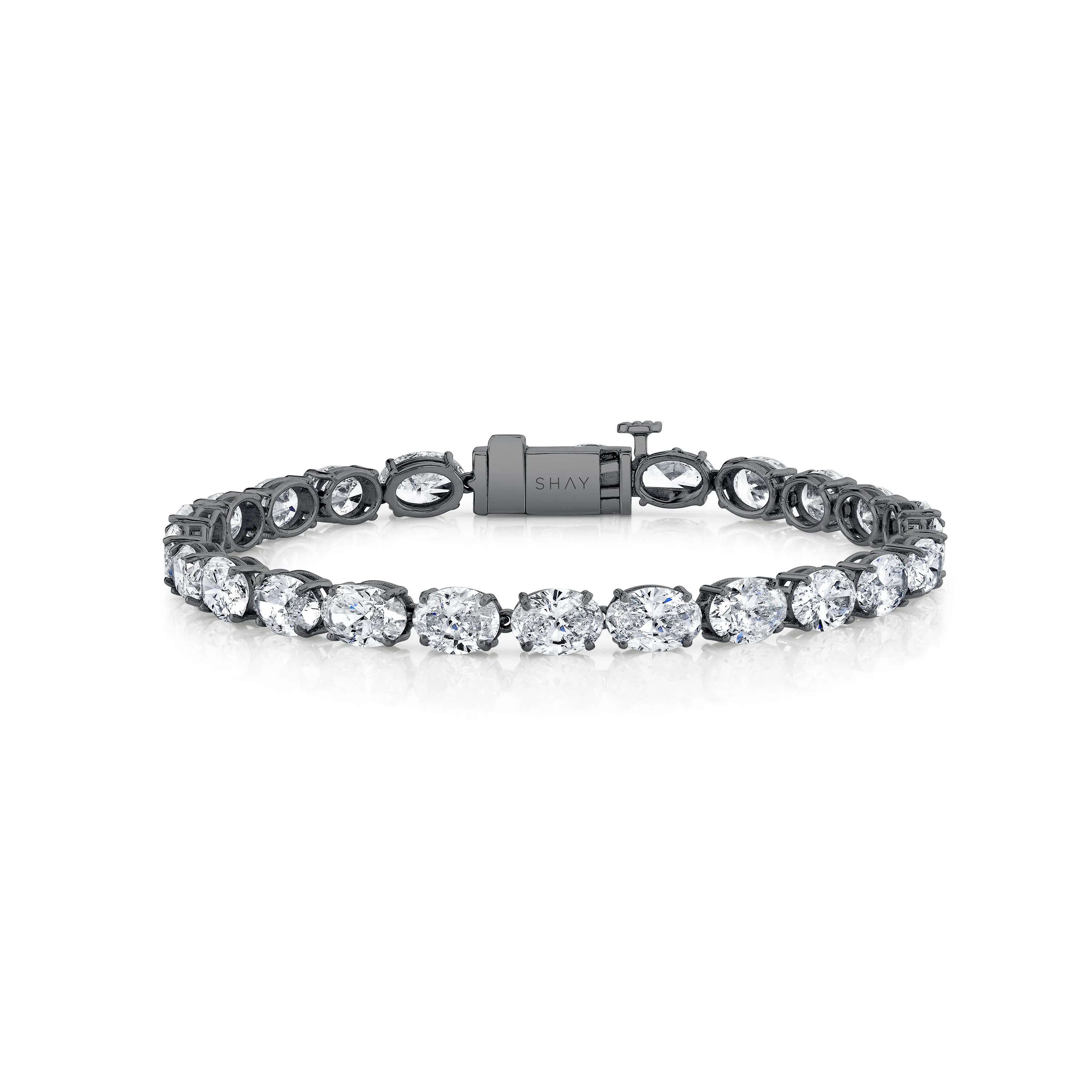 EAST WEST DIAMOND OVAL TENNIS BRACELET