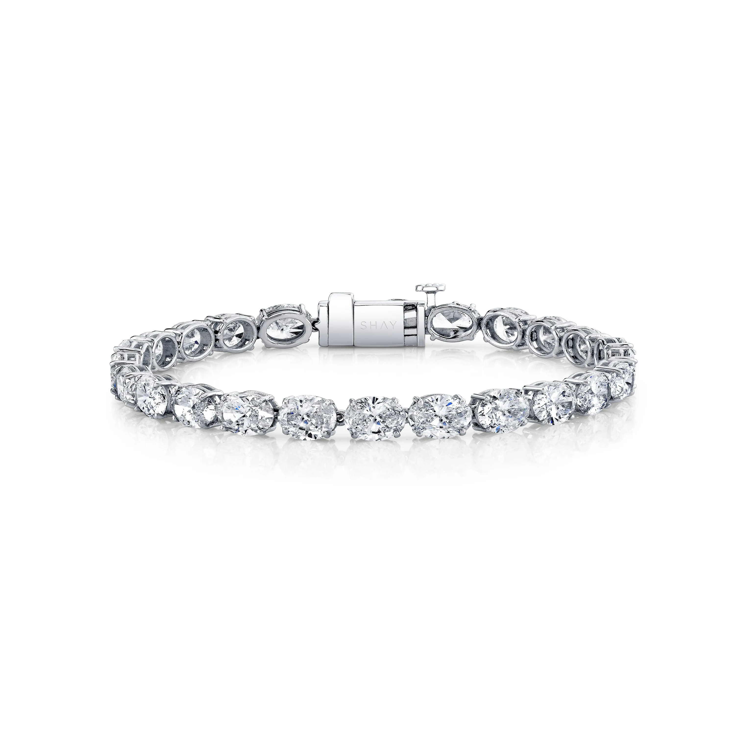 EAST WEST DIAMOND OVAL TENNIS BRACELET