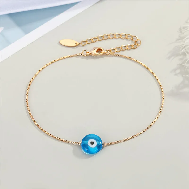 Evil Eye Beaded Ankle Bracelet For Women