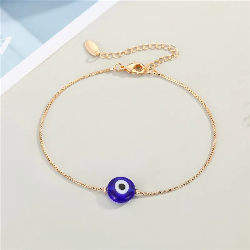 Evil Eye Beaded Ankle Bracelet For Women