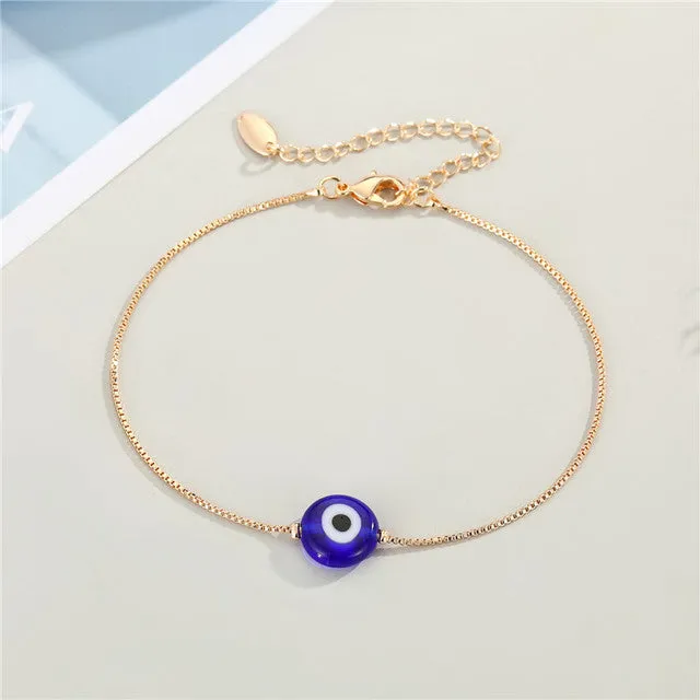 Evil Eye Beaded Ankle Bracelet For Women