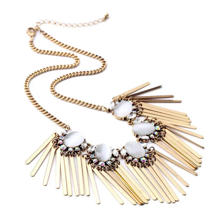 Fan Flare Opal Necklace