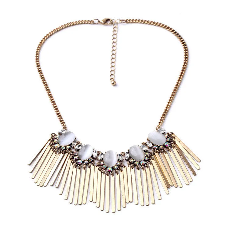 Fan Flare Opal Necklace