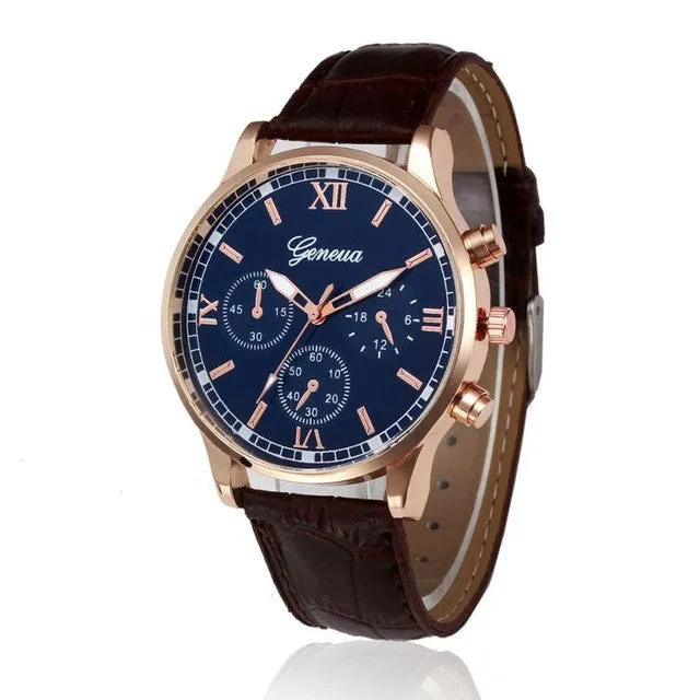 Fashion Leather Casual Men's Watches